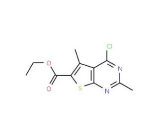 ethyl 4-chloro-2,5-dimethylthieno[2,3-d]pyrimidine-6-carboxylate (CAS 148838-70-4) - chemical structure image