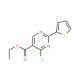 Ethyl 4-chloro-2-thien-2-ylpyrimidine-5-carboxylate (CAS 188937-40-8) - chemical structure image