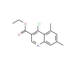 Ethyl 4-chloro-5,7-dimethylquinoline-3-carboxylate (CAS 338954-49-7) - chemical structure image