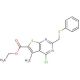 ethyl 4-chloro-5-methyl-2-[(phenylthio)methyl]thieno[2,3-d]pyrimidine-6-carboxylate - chemical structure image