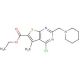 ethyl 4-chloro-5-methyl-2-(piperidin-1-ylmethyl)thieno[2,3-d]pyrimidine-6-carboxylate - chemical structure image