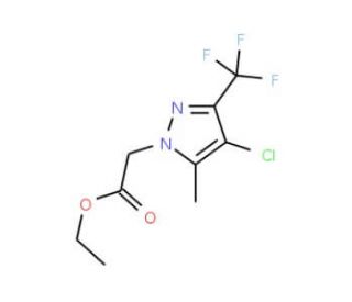 ethyl [4-chloro-5-methyl-3-(trifluoromethyl)-1H-pyrazol-1-yl]acetate - chemical structure image
