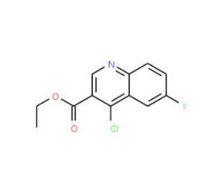 Ethyl 4-chloro-6-fluoroquinoline-3-carboxylate (CAS 77779-49-8) - chemical structure image