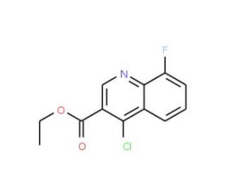 Ethyl 4-chloro-8-fluoroquinoline-3-carboxylate (CAS 56824-90-9) - chemical structure image