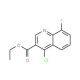 Ethyl 4-chloro-8-fluoroquinoline-3-carboxylate (CAS 56824-90-9) - chemical structure image
