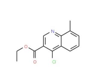 Ethyl 4-chloro-8-methylquinoline-3-carboxylate (CAS 37041-32-0) - chemical structure image