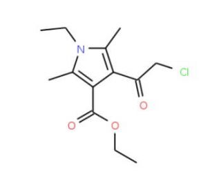 ethyl 4-(chloroacetyl)-1-ethyl-2,5-dimethyl-1H-pyrrole-3-carboxylate - chemical structure image