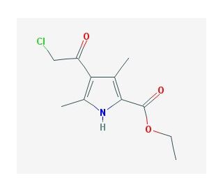 ethyl 4-(chloroacetyl)-3,5-dimethyl-1H-pyrrole-2-carboxylate - chemical structure image