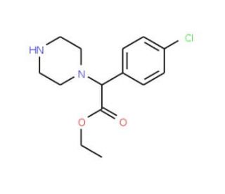 ethyl (4-chlorophenyl)(piperazin-1-yl)acetate - chemical structure image