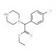 ethyl (4-chlorophenyl)(piperazin-1-yl)acetate - chemical structure image