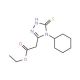 ethyl (4-cyclohexyl-5-mercapto-4H-1,2,4-triazol-3-yl)acetate - chemical structure image