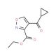 Ethyl 4-(cyclopropylcarbonyl)-3-isoxazolecarboxylate - chemical structure image