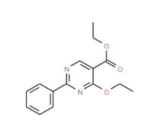 Ethyl 4-ethoxy-2-phenylpyrimidine-5-carboxylate (CAS 122773-99-3) - chemical structure image