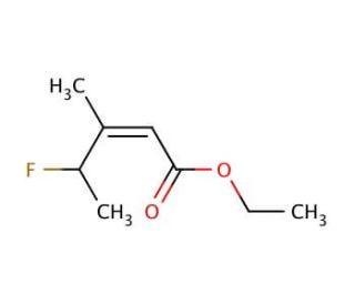 Ethyl 4-fluoro-3-methylpent-2-en-1-oate - chemical structure image