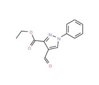 ethyl 4-formyl-1-phenyl-1H-pyrazole-3-carboxylate - chemical structure image