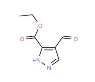 Ethyl 4-formyl-1H-pyrazole-5-carboxylate - chemical structure image
