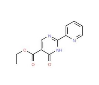 Ethyl 4-hydroxy-2-(2-pyridinyl)-5-pyrimidinecarboxylate (CAS 60060-10-8) - chemical structure image