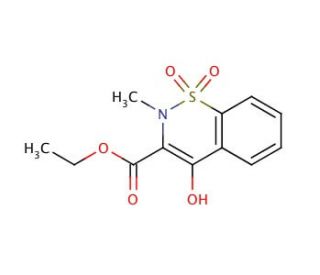 Ethyl 4-Hydroxy-2-methyl-2H-1,2-benzothiazine-3-carboxylate 1,1-Dioxide(Piroxicam Impurity K) (CAS 24683-26-9) - chemical str