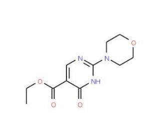 Ethyl 4-hydroxy-2-morpholinopyrimidine-5-carboxylate (CAS 25693-41-8) - chemical structure image