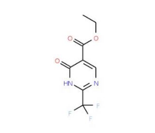 Ethyl 4-hydroxy-2-(trifluoromethyl)-5-pyrimidinecarboxylate (CAS 343-67-9) - chemical structure image