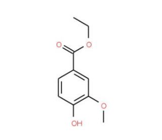 Ethyl 4-hydroxy-3-methoxybenzoate (CAS 617-05-0) - chemical structure image
