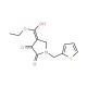 Ethyl 4-hydroxy-5-oxo-1-(2-thienylmethyl)-2,5-dihydro-1H-pyrrole-3-carboxylate (CAS 131436-78-7) - chemical structure image