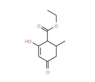 Ethyl 4-hydroxy-6-methyl-2-oxo-3-cyclohexene-1-carboxylate (CAS 67174-68-9) - chemical structure image