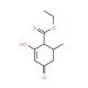 Ethyl 4-hydroxy-6-methyl-2-oxo-3-cyclohexene-1-carboxylate (CAS 67174-68-9) - chemical structure image