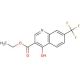 Ethyl 4-hydroxy-7-trifluoromethyl-3-quinolinecarboxylate (CAS 391-02-6) - chemical structure image