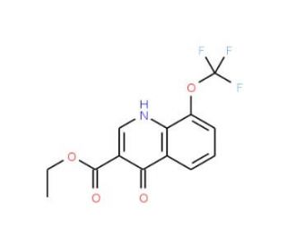 Ethyl 4-hydroxy-8-(trifluoromethoxy)quinoline-3-carboxylate (CAS 175278-35-0) - chemical structure image