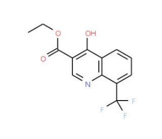 Ethyl 4-hydroxy-8-(trifluoromethyl)quinoline-3-carboxylate (CAS 23851-84-5) - chemical structure image