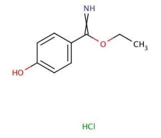 Ethyl 4-hydroxybenzimidate hydrochloride (CAS 54998-28-6) - chemical structure image