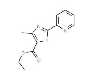 Ethyl 4-methyl-2-(2-pyridinyl)-1,3-thiazole-5-carboxylate (CAS 39091-00-4) - chemical structure image