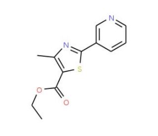 Ethyl 4-methyl-2-(3-pyridinyl)-1,3-thiazole-5-carboxylate (CAS 39091-00-4) - chemical structure image