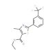 Ethyl 4-methyl-2-[3-(trifluoromethyl)phenyl]-1,3-thiazole-5-carboxylate (CAS 144061-14-3) - chemical structure image