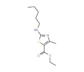ethyl 4-methyl-2-(pentylamino)-1,3-thiazole-5-carboxylate - chemical structure image