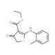 Ethyl 4-oxo-2-(2-toluidino)-4,5-dihydro-3-thiophenecarboxylate - chemical structure image