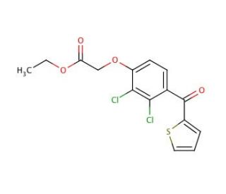 Ethyl-[4-(thienylketo)-2,3-dichloro-phenoxy]acetate (CAS 66883-42-9) - chemical structure image