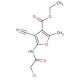 ethyl 5-[(chloroacetyl)amino]-4-cyano-2-methyl-3-furoate - chemical structure image