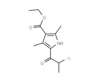 ethyl 5-(2-chloropropanoyl)-2,4-dimethyl-1H-pyrrole-3-carboxylate - chemical structure image