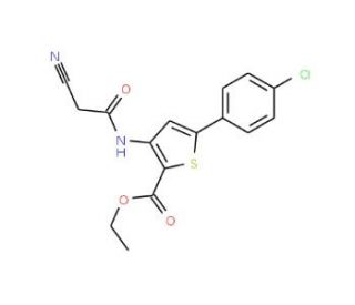 ethyl 5-(4-chlorophenyl)-3-[(cyanoacetyl)amino]thiophene-2-carboxylate - chemical structure image