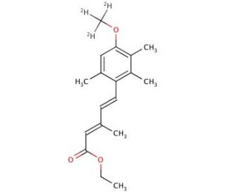 Ethyl-5-(4-methoxy-d3-2,3,6-trimethylphenyl)-3-methyl-2,4-pentadienoate - chemical structure image