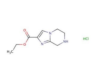 Ethyl 5,6,7,8-tetrahydroimidazo[1,2-a]pyrazine-2-carboxylate hydrochloride (CAS 623906-17-2 (non-salt)) - chemical structure