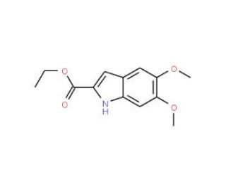 Ethyl 5,6-dimethoxyindole-2-carboxylate (CAS 16382-18-6) - chemical structure image