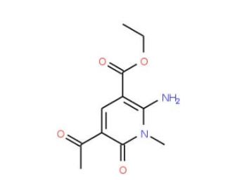ethyl 5-acetyl-6-hydroxy-2-imino-1-methyl-1,2-dihydropyridine-3-carboxylate - chemical structure image
