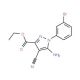 Ethyl 5-amino-1-(3-bromophenyl)-4-cyanopyrazole-3-carboxylate (CAS 1150163-94-2) - chemical structure image
