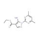 ethyl 5-amino-1-(4,6-dimethylpyrimidin-2-yl)-1H-pyrazole-4-carboxylate (CAS 91644-39-2) - chemical structure image