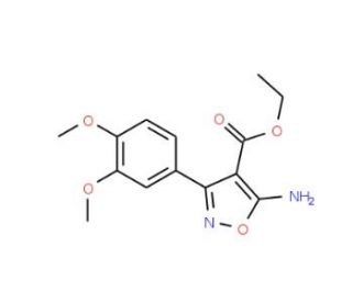 Ethyl 5-amino-3-(3,4-dimethoxyphenyl)isoxazole-4-carboxylate - chemical structure image