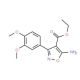 Ethyl 5-amino-3-(3,4-dimethoxyphenyl)isoxazole-4-carboxylate - chemical structure image