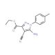 Ethyl 5-amino-4-cyano-1-p-tolylpyrazole-3-carboxylate (CAS 152992-58-0) - chemical structure image